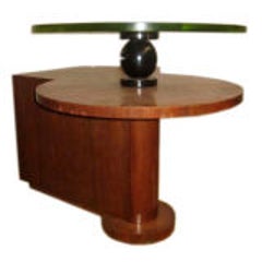 rosewood center cabinet/glass table by Vallin 1930 9