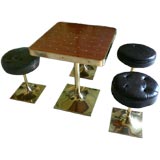 Vintage set table stools from river cruiser 1960