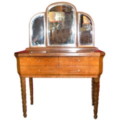 amboina wood desk / vanity