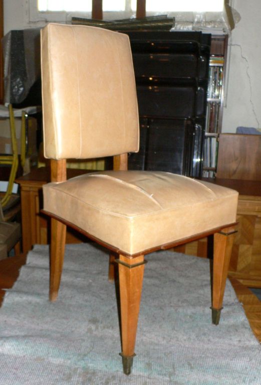 american walnut set of 8 dining chairs