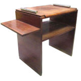 mahogany/rosewood modernist tea table by Neiss - Nancy France