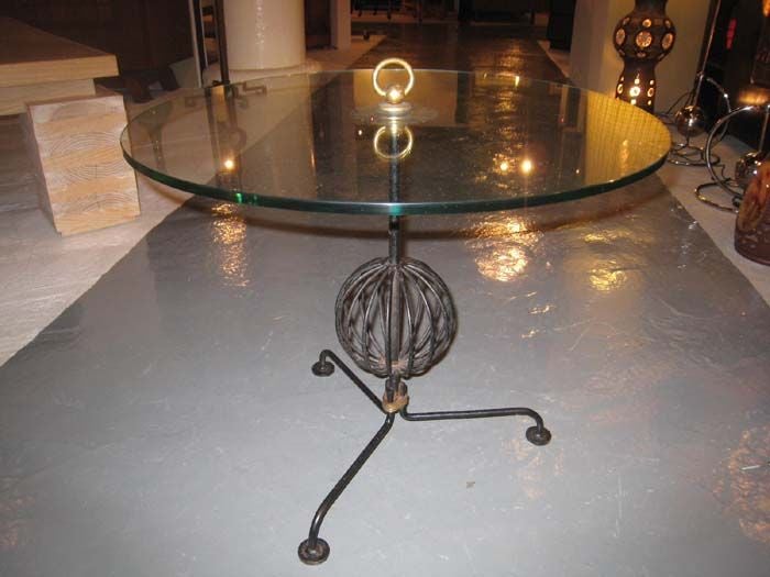 Glass end table located in NY.