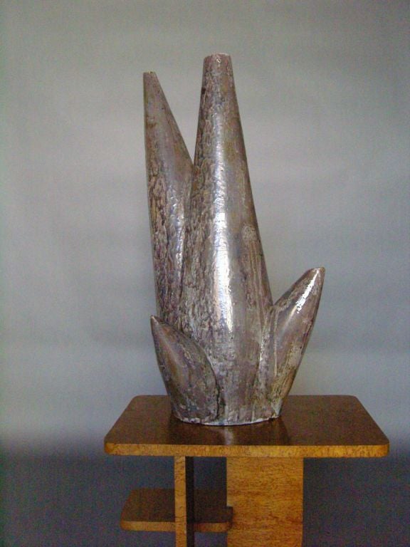 Large abstract ceramic sculpture.