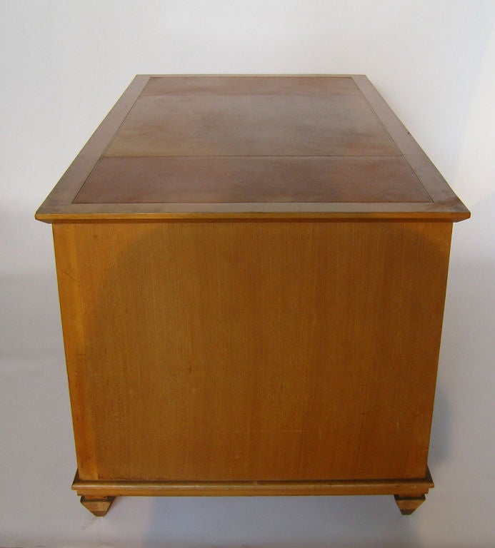 A Fine French Art Deco Cherry Desk In Good Condition For Sale In Long Island City, NY