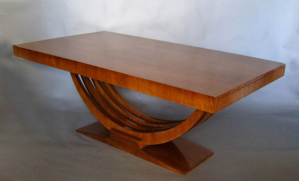French art Deco Rosewood Table with 2 Matching End Extensions<br />
(106