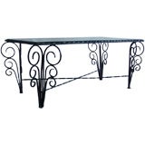 French Art Deco Wrought Iron Coffee Table