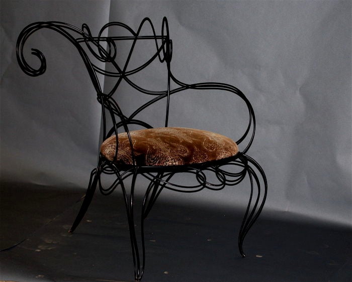 Andre Dubreuil Rare Handwrought Chair