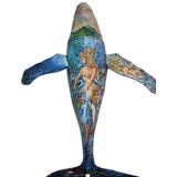 Vintage HAND PAINTED WHALE, by ROBERT LYNN NELSON