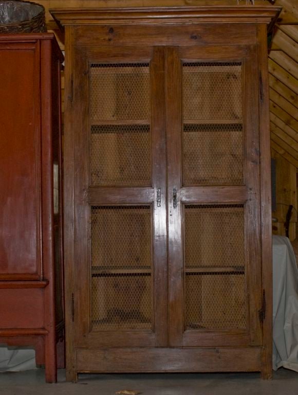 ARMOIRE WITH CHICKEN WIRE 1