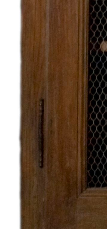 French ARMOIRE WITH CHICKEN WIRE