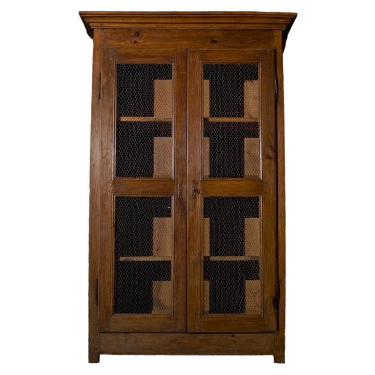 ARMOIRE WITH CHICKEN WIRE