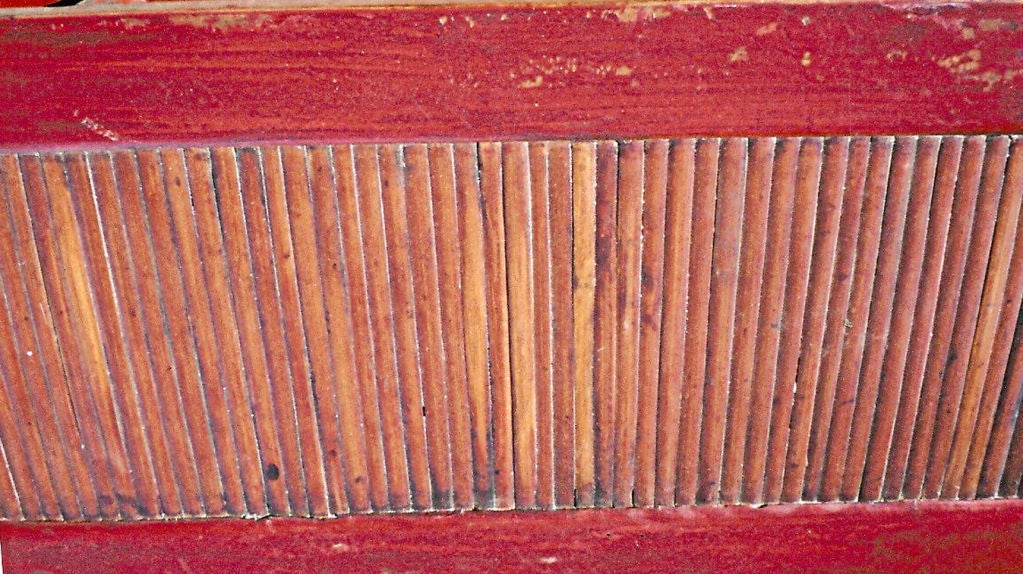 Chinese Bench with Bamboo Deck