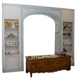 BLUE PAINTED INTERIOR ARCHITECTUAL ARCH