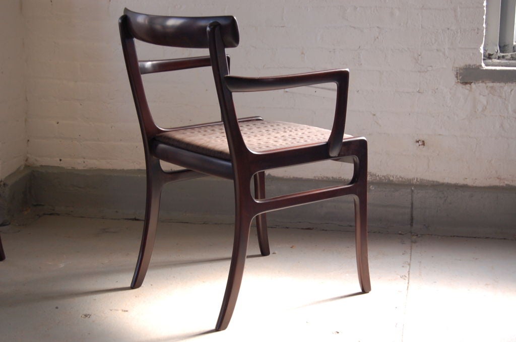 Mid-20th Century Set of 8 Mahogany Dining Chairs by Ole Wanscher
