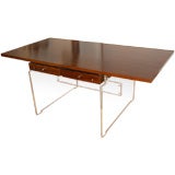 Rosewood and Lucite Danish desk by Poul Norreklit