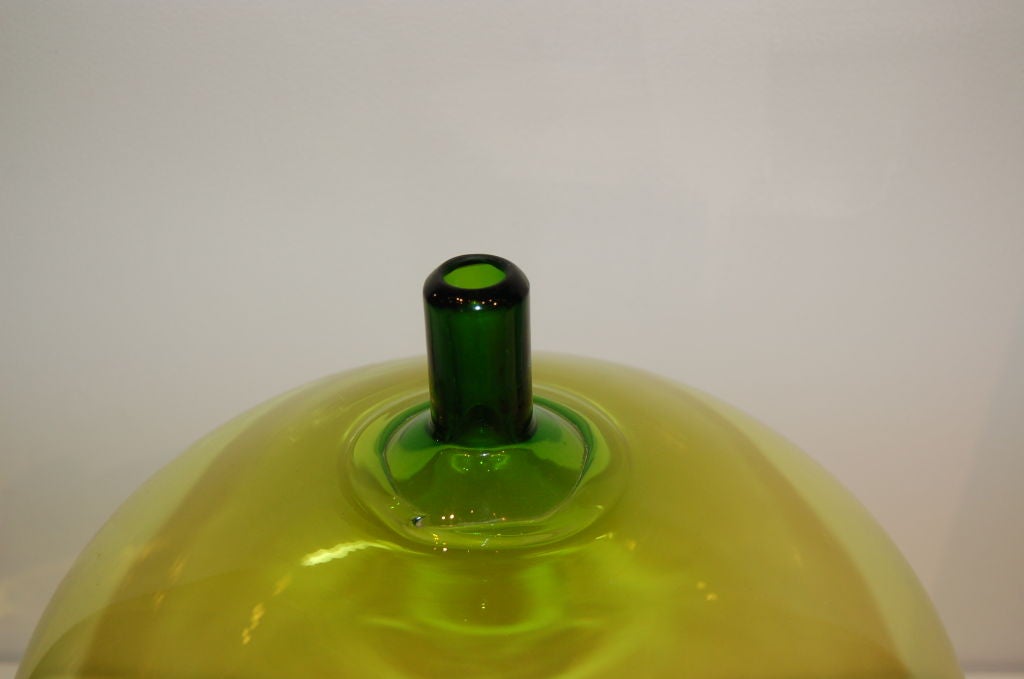 Glass "Apple" vase by Ingeborg Lundin for Orrefors, 1957.