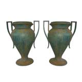 A Pair of 1920
s Cast Iron Garden Urns
