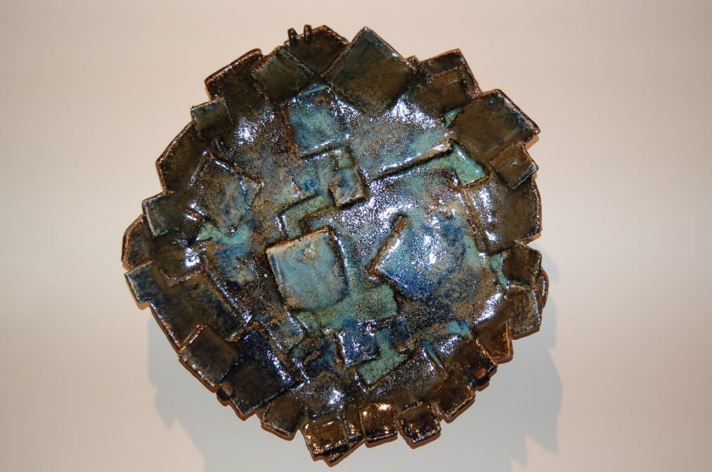Unique Ceramic Wall Sculpture by Carl Harry Stalhane