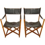 A Pair of Rosewood Folding Chairs by Mogens Koch