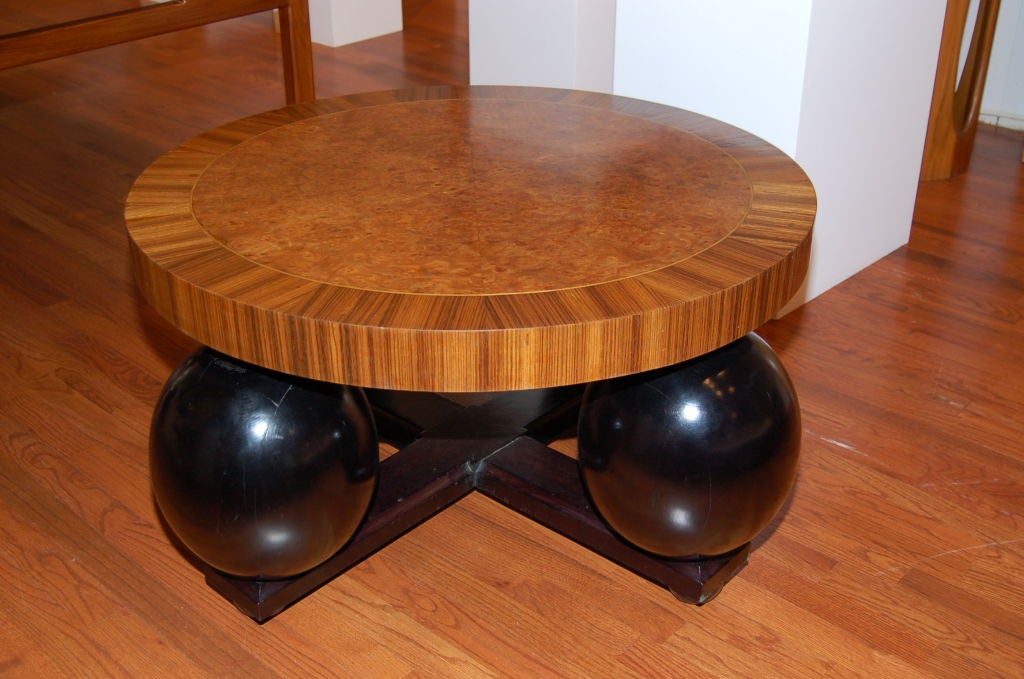 Swedish 1930's Klot-Johan Round Coffee Table In Excellent Condition In New York, NY