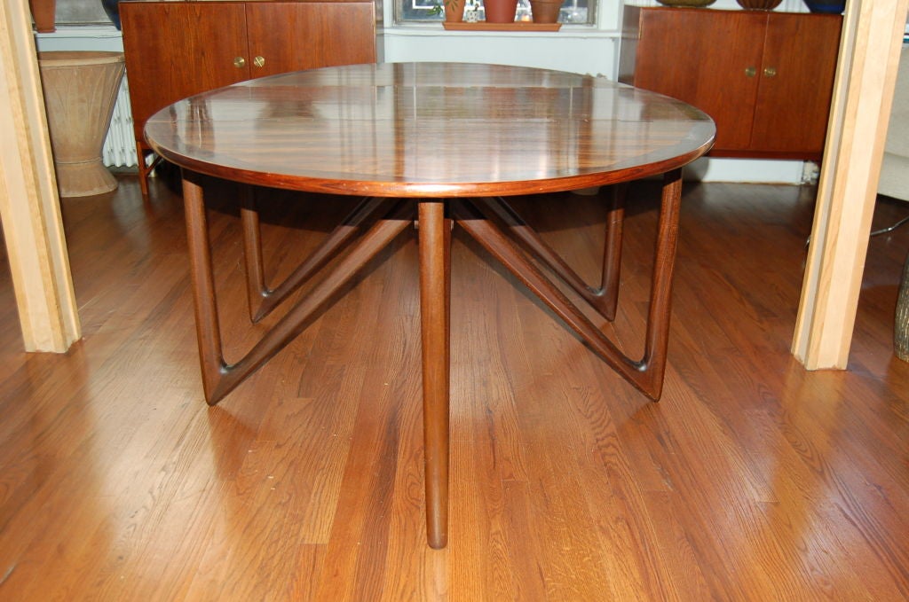 Dining Table by Kurt Östervig for Jason Möbler, Denmark, 1950s In Excellent Condition For Sale In New York, NY