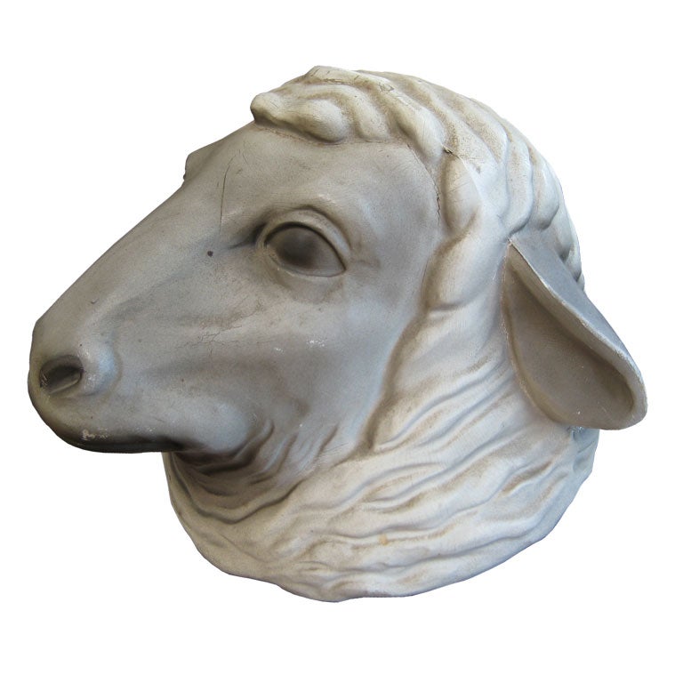 Folk Art Sheep Head