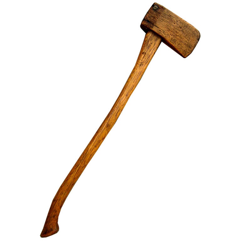 Hand Hewn Folk Art Hatchet