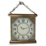 Art Deco Etched Glass Clock