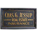 Chas. G. Jessup Gilded Sandpaper Sign