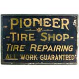 Antique Double Sided Pioneer Tire Shop Sandpaper Sign