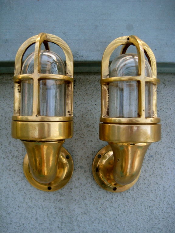 Pair of Brass Nautical Lights