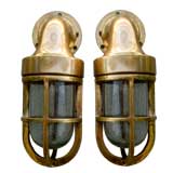 Used Pair of Brass Nautical Lights