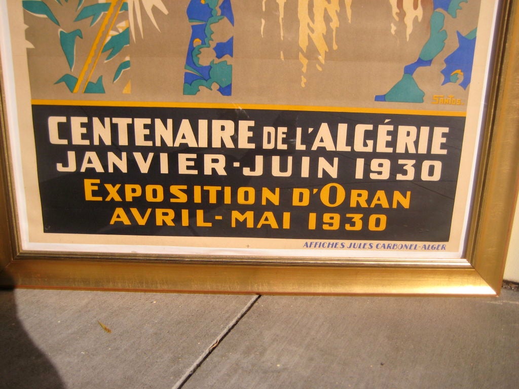 Mid-20th Century Centenaire de I'Algerie Poster For Sale