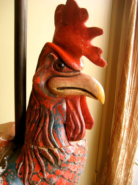 Folk Art Carousel Rooster 5