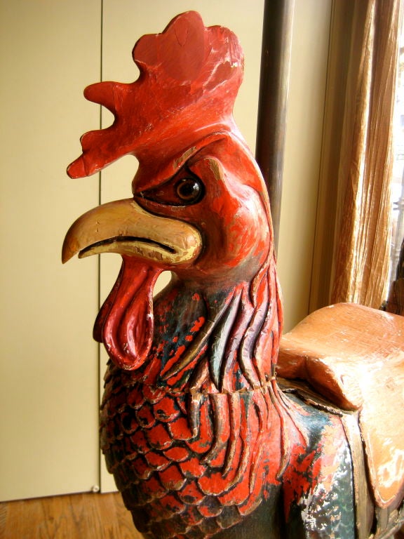 Folk Art Carousel Rooster 1