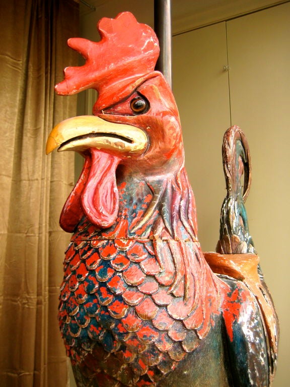 American Folk Art Carousel Rooster