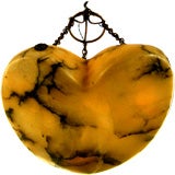 Massive Heart Shaped Alabaster Chandelier