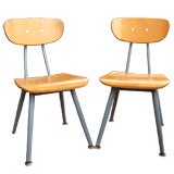 Pair of Children's School Chairs
