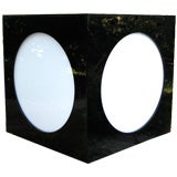 Black and White Lucite Light Cube
