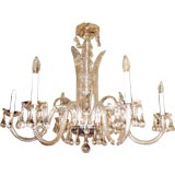 Ornate Hand Blown Clear Tear Drop Chandelier