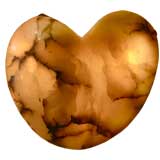 Exceptional Carved Alabaster Heart-Shaped Chandelier