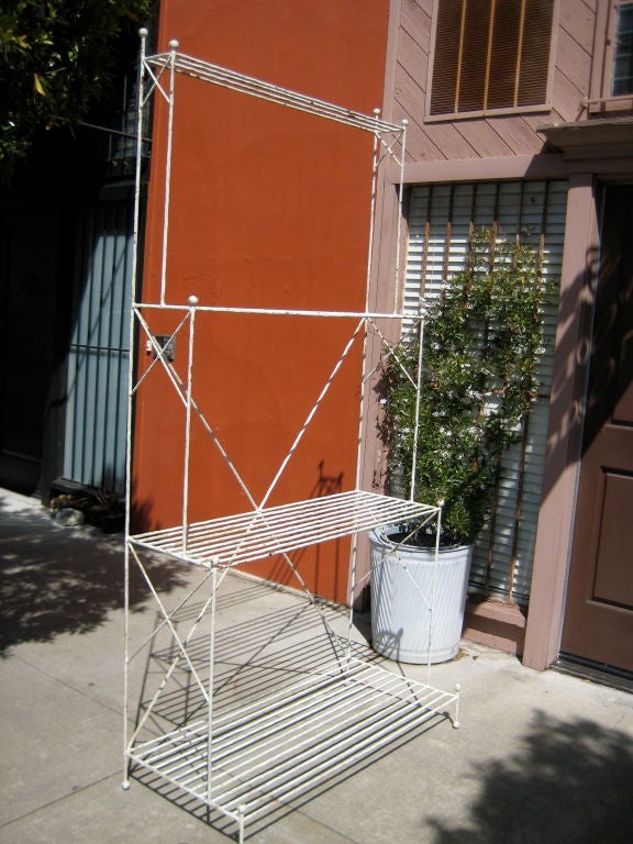 Hugely Scaled French Iron Baker's Rack