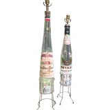 Giant Pair of Liqueur Bar Decanter Lamps