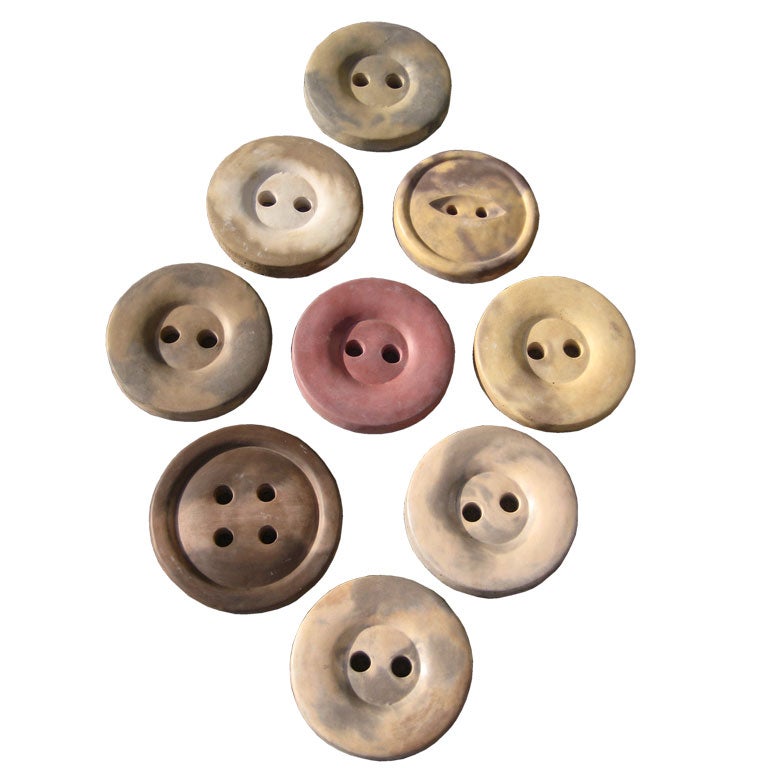 Set of 9 Giant Concrete Button Stepping Stones