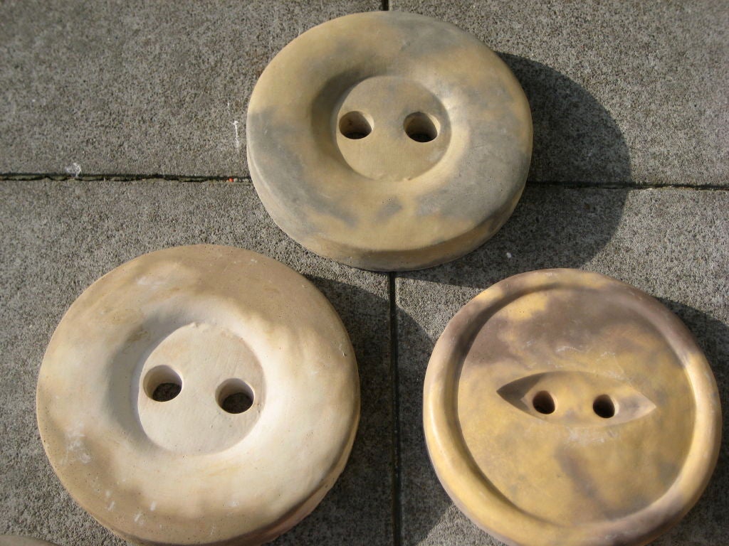 Set of 9 Giant Concrete Button Stepping Stones 1