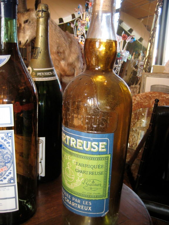20th Century Set of 3 Giant Liqueur Bottle Displays