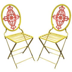 Masterful Pair of Victorian Garden Chairs