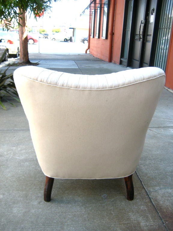 French Tufted Slipper Chair 2