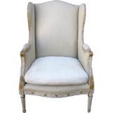 Antique Louis XVI Wingback Chair
