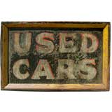 Large Double Sided Used Cars Sign